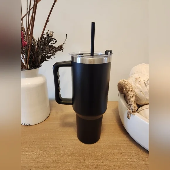 Black and Gold Bride Custom Tumbler with Straw 40 oz NWOT - Picture 4 of 6